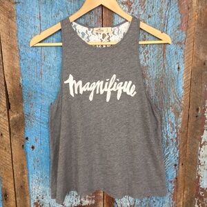 Hollister Gray Laceback Tank